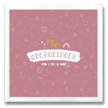 Maan Amsterdam Opgroeiboek Baby Kind 1 tot 4 jaar - Roze - Unisex