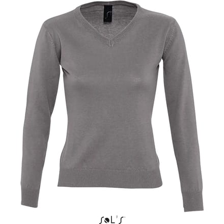 SOL'S Women´s V-Neck Sweater Galaxy L411 - Medium Grey (Solid) - M