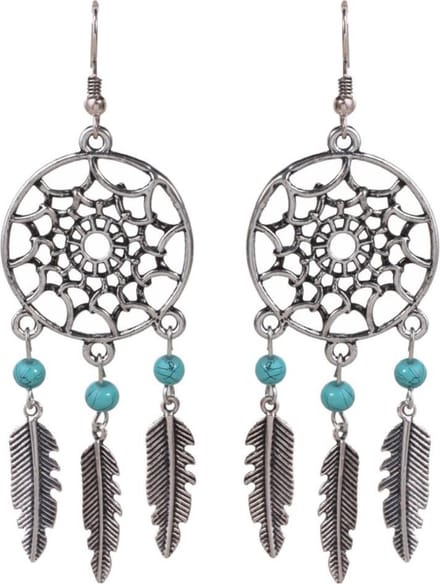 Fako Bijoux® - Oorbellen - Dromenvanger - Turquoise Trio