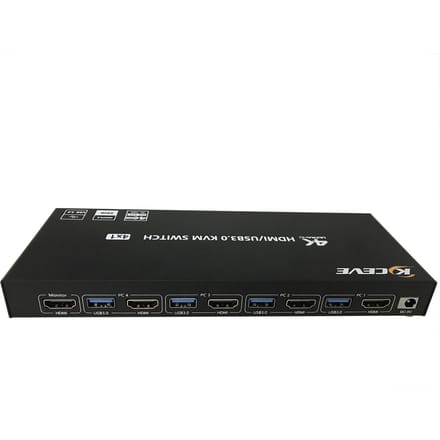 Commutateur KVM 2 moniteurs 24 ordinateurs KC-KVM401A USB 3.0HDMI KVM noir