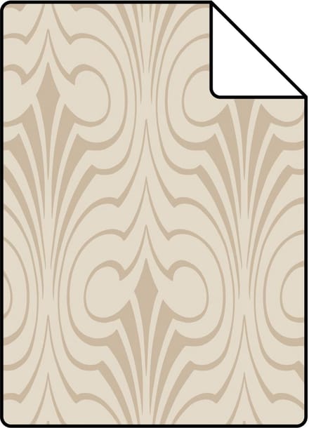 Proefstaal ESTAhome behang grafische vorm beige - 26.5 x 21 cm - 139634-S