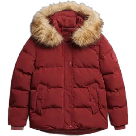 Superdry Everest Classic Puffer Jas Red Grootte: 38