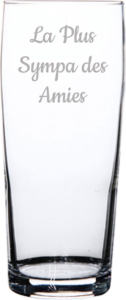 Bierfluitje gegraveerd - 19cl - La Plus Sympa des Amies