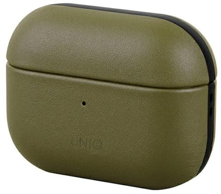UNIQ Terra AirPods ProEcht Lederen Hoesje Olijfgroen