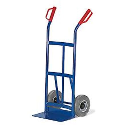 Steekwagen met gebogen achterkant, draagvermogen 200 kg, luchtbanden