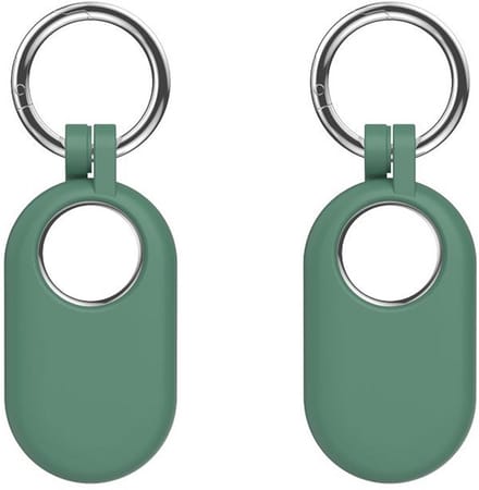 Sleutelhanger geschikt voor Samsung SmartTag 2 - Siliconen - 2 stuks - Donkergroen - CHPN.