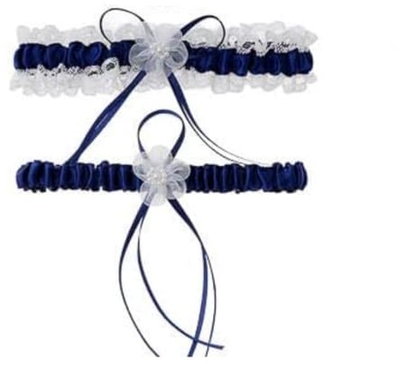 Kousenband - Bruiloft lingerie - Vrjigezellenfeest - Elastisch - Kant - Set van 2 stuks - Zwart - Jonyx