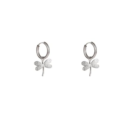 Go Dutch Label Oorhangers Dragonfly Hoop Zilver