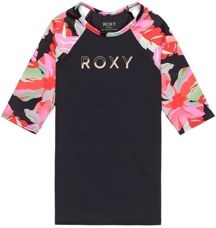 Roxy Rg Active Lycra Korte Mouw Rash Guard Zwart 16 Years Meisje