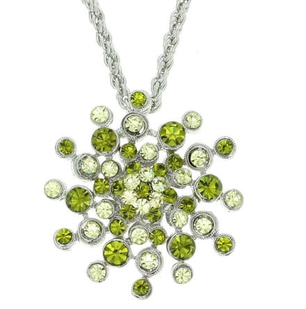 Behave ketting - Groene stenen - Nikkelvrij - Modeaccessoire
