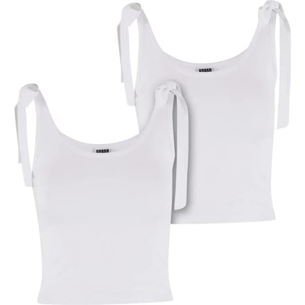 Urban Classics - Tied Basic Jersey Crop top - XXL - Wit/Wit