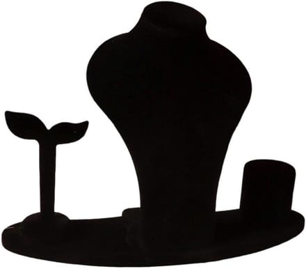 Sieraden Display Set - Juwelenhouder Buste - Winkelpresentatie - Luxe Fluweel Afwerking - 1 Set - Zwart
