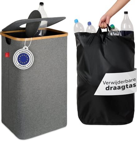 Blumtal - Afvalscheiding - Recycle afvalbak - 150L - Statiegeld container - Lege Flessen - Grijs
