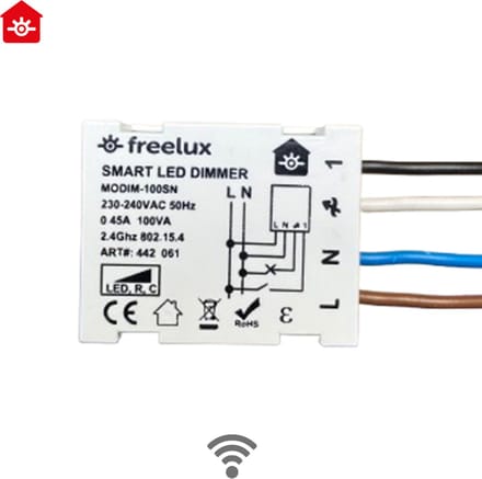 Freelux LED Dimmer - Module - 0-100Watt - Zigbee 3.0 - Unverseel - Fase-afsnijbaar - LED inbouw dimmer - stopcontact