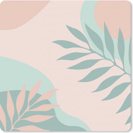 Muismat 20x20 cm - Mousepad Zomer - Bladeren - Tropisch - Muismatten