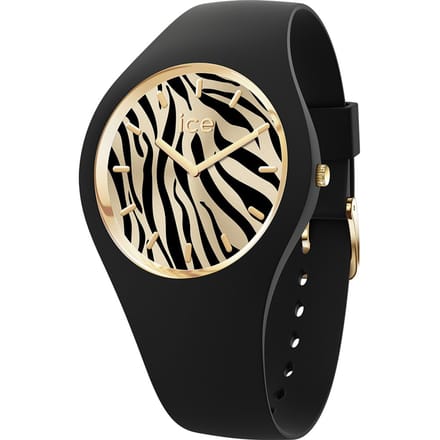 Ice Watch ICE wild - Black gold - Zebra 025894 Horloge - Siliconen - Zwart - Ø 37 mm