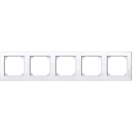 Afdekraam M-Smart 5V - Kunststof Polarwit - Systeem M - Schneider Electric - 478519
