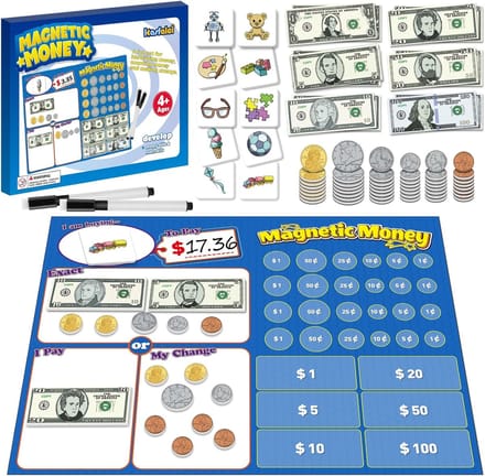 Magnetisch Geld - Educatief Speelgoed - Kinderen Leren - 60 Stuks - 43 x 33 cm - Gevarieerd