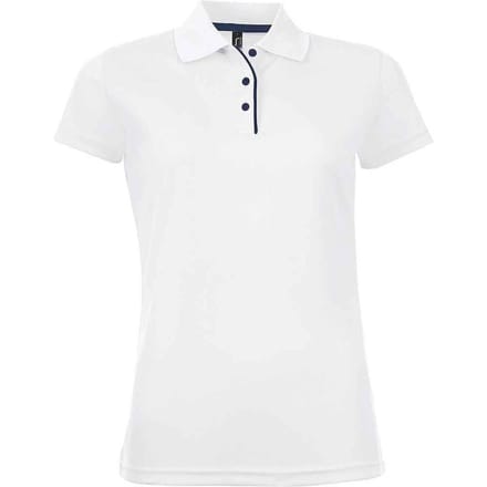 SOLS Performer sportpoloshirt voor dames/dames (Wit)