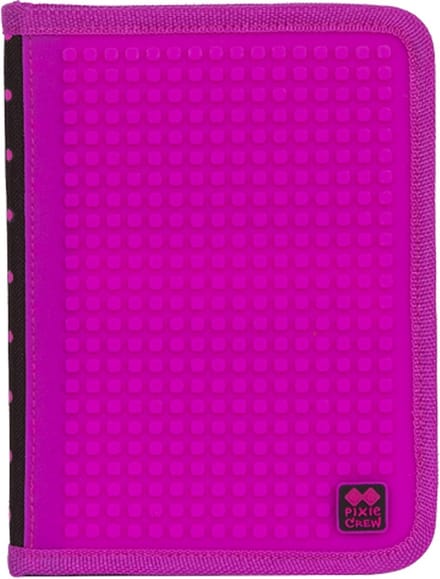 Pixie Crew Etui Met Siliconen Zijkant En Pixels 19 Cm Fuchsia