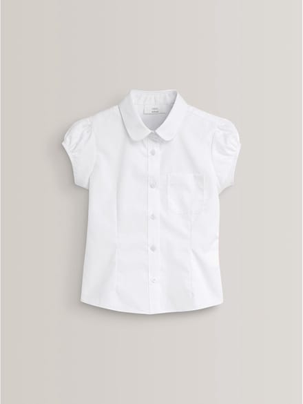 Next - Meisjes - Schoolblouse met pofmouwen - Wit
