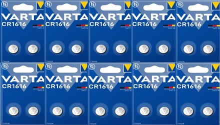 Varta CR1616 Lithium Knoopcel Batterij 20 Stuks