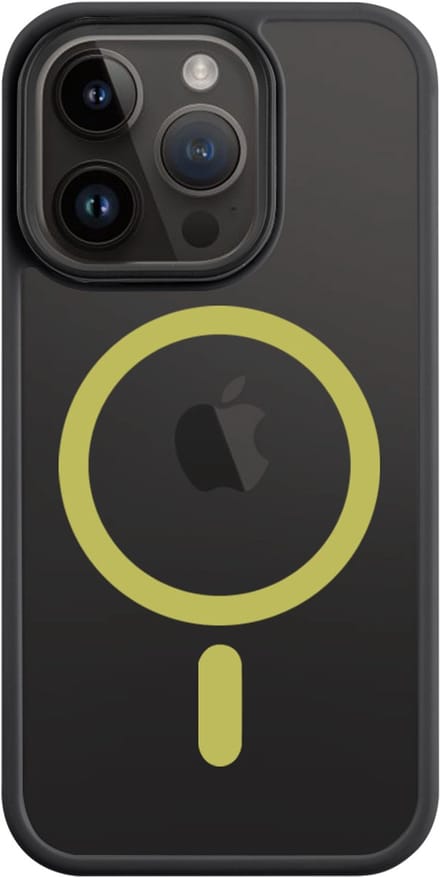 Tactical iPhone 14 Pro Max MagForce Hyperstealth 2.0 Cover – Hoesje met Losse Klikbare Knoppen – Black/Yellow