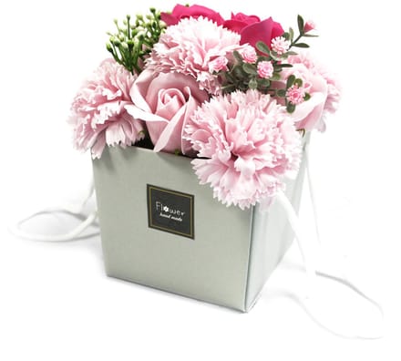 Zeep Bloemen Boeket - Roze Roos & Anjer