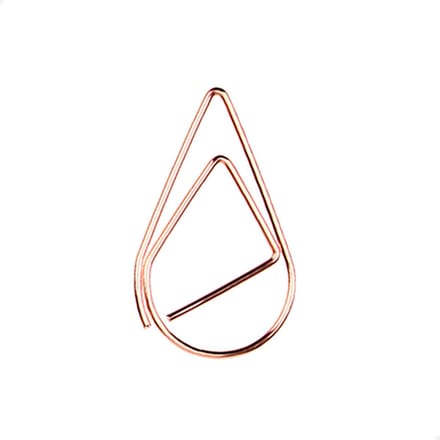 Paperclip druppel 25 mm | Koper | 100 stuks