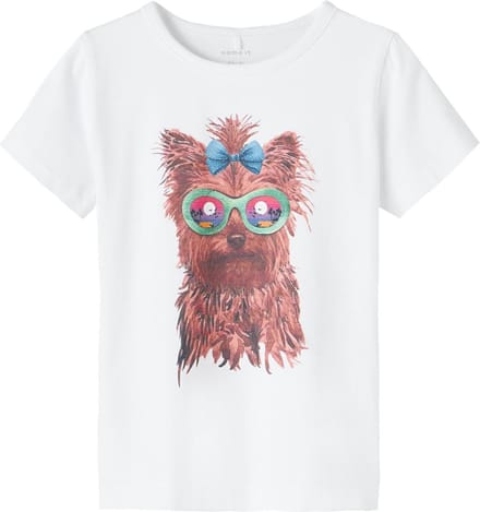 Name it t-shirt meisjes - wit - NMFfaithe - maat 86