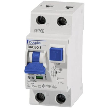 Doepke 09932104 Aardlekschakelaar/zekeringautomaat 1-polig 16 A 0.03 A 230 V