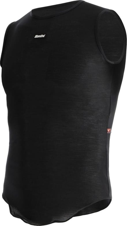 Santini Ondershirt korte mouwen Heren Zwart - Primaloft Dry S/s Baselayer - XL