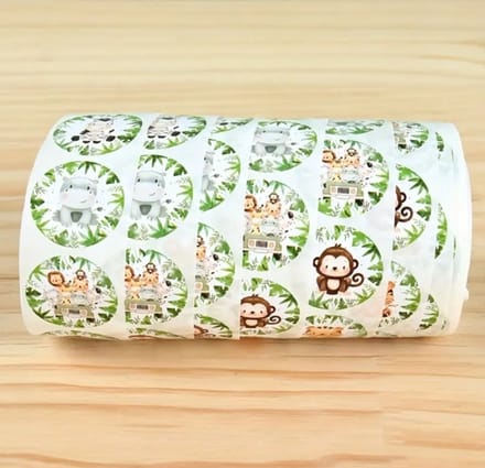 30 stickers jungle - feestje - sluitstickers - sticker