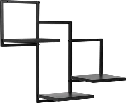 Springos Wandplank - Boekenplank - Ophangbaar - 3 laags - Metaal - 5 Kg - 57,5 x 21x 50 Cm