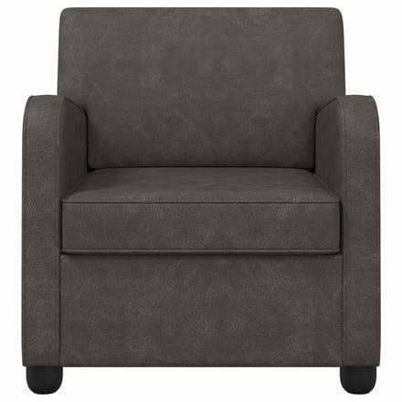 vidaXL - Fauteuil - Antiek - zwart - Kunstleer