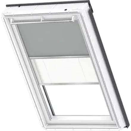 Velux Verduisterend Rolgordijn Dfd C04 0705s - Manueel - Grijs En Wit