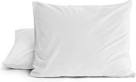 Droomtextiel Kussenslopen Flanel Wit - 60 x 70 cm - 2 Stuks - Super Zacht