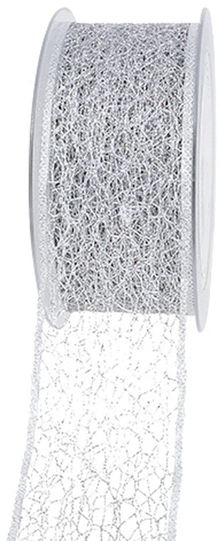 Decoratielint mesh lint zilver 50mm 20m