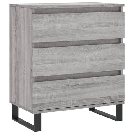 vidaXL - Dressoir - 60x35x70 - cm - bewerkt - hout - grijs - sonoma - eikenkleurig