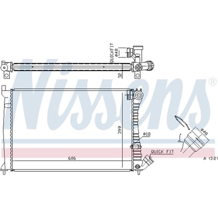 Radiator, motorkoeling NISSENS 61398A