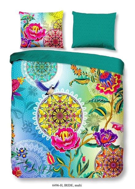 HIP Iride - Dekbedovertrek - Katoensatijn - Tweepersoons - 200x200/220 cm - Multi