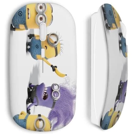 Souris Sans Fil - MANIACASE - Minion Purple - USB Wifi - Compatible Mac et PC - Couleur Violet