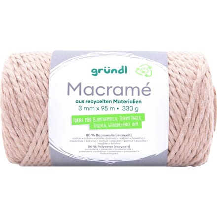 Gründl katoenen koord "Macramé", 3 mm - Kleur 02