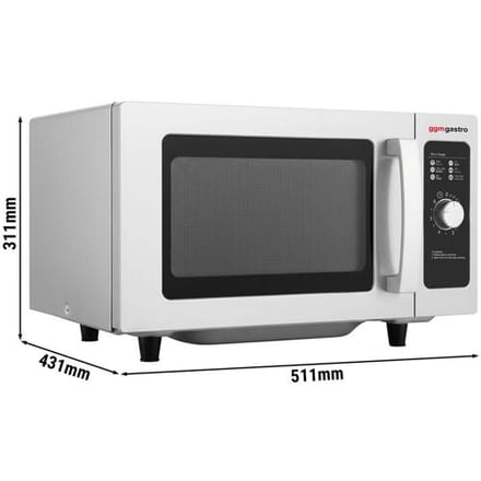 GGM Gastro Mikrowelle - 25 Liter - 1 kW - Manuell Zilver