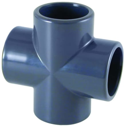 PVC-U Kruismuffe 50 mm PN16, PVC Fitting, Buiskoppeling