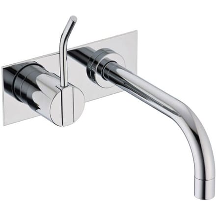 Vola concealed single-lever basin mixer, spout 16 cm right, with cover plate