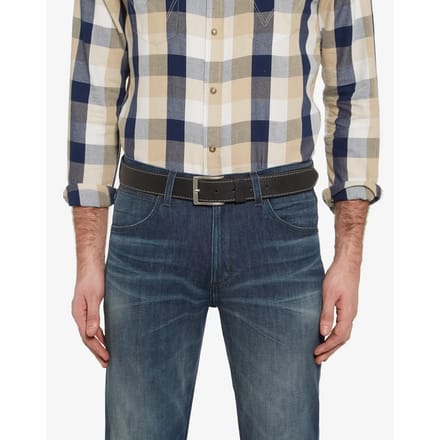 Wrangler Stitched Riem Zwart 100 cm Man