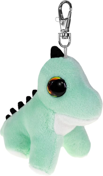 Tactic Lumo Stars - Pluche - Sleutelhanger Dinosaurus Dino Baby - 8,5 cm - Zacht pluche - Grote ogen - Met clip - Inclusief app met spelletjes