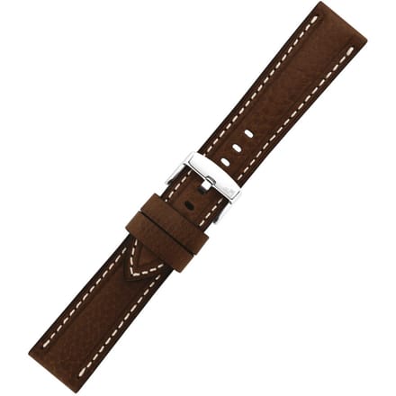 Morellato Horlogeband Leer Bruin 22mm Zilverkleurige Sluiting