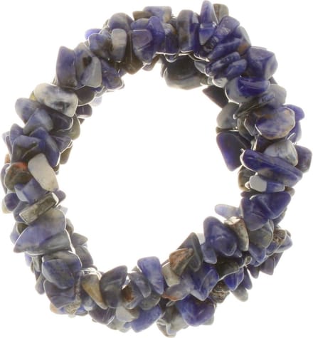 Behave - Armband -Natuursteen - Blauw Paarse - Elastisch